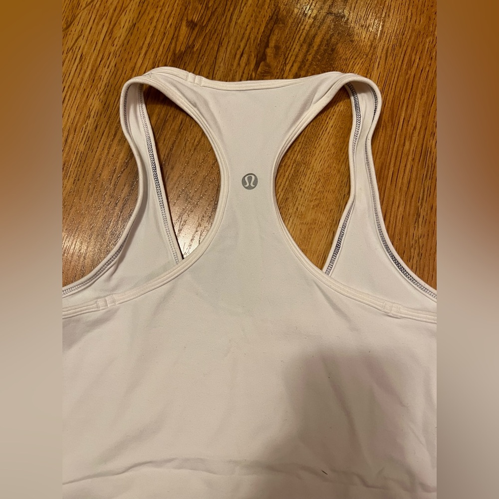 White Lululemon tan top